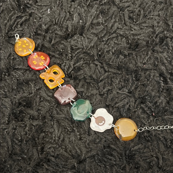 Colorful hamburger Charm Bracelet - Picture 1 of 4